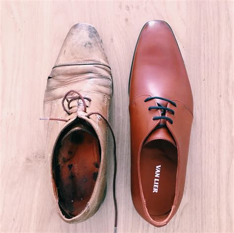 5 year old shoe vs. a new one. (Not exactly the same, but the same brand, material and what not ...