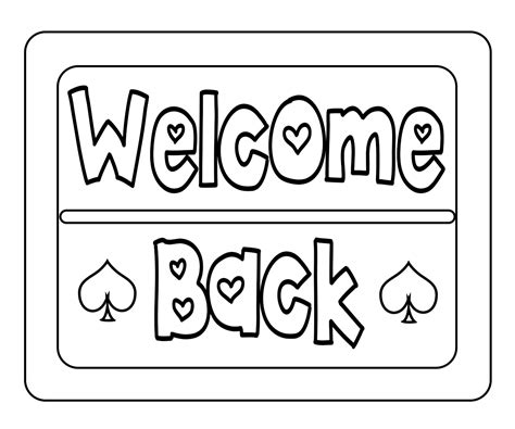 Welcome Back Coloring Pages