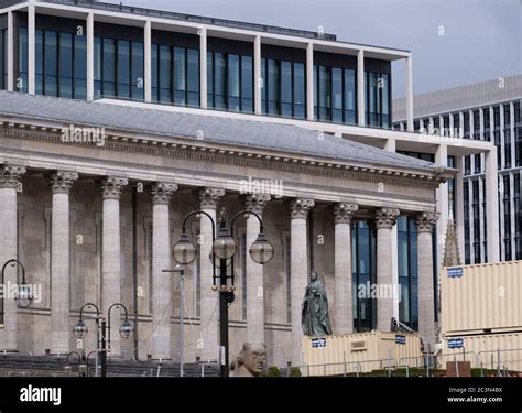 Old and new architecture in the centre of Birmingham. On the left is ...