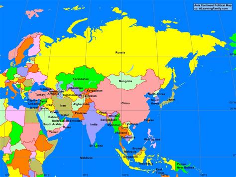 Asia Political Map - A Learning Family