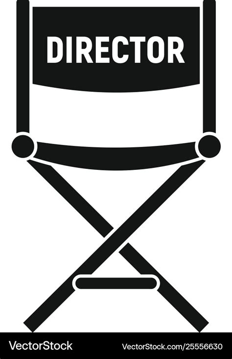 Film director chair icon simple style Royalty Free Vector