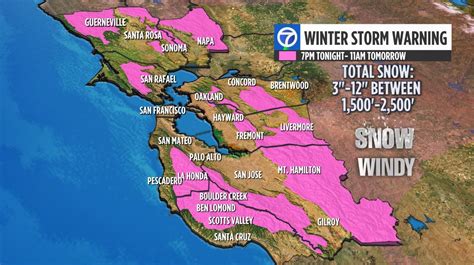 Bay Area storm timeline: Winter Storm Warning issued for parts of ...