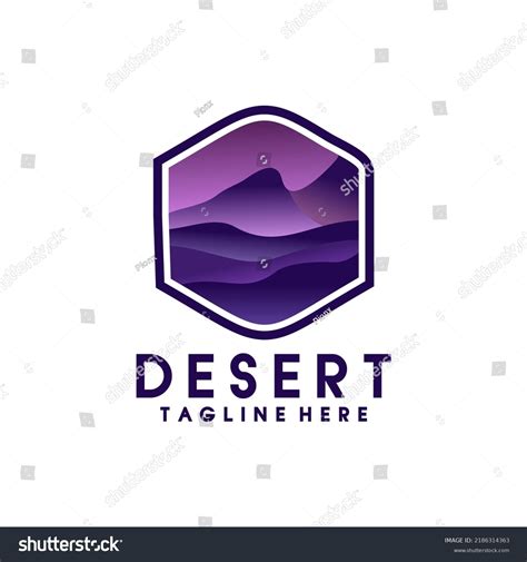 Desert Logo Modern Design Stock Vector (Royalty Free) 2186314363 ...