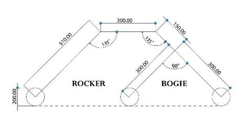 Dimensions of rocker bogie links | Download Scientific Diagram