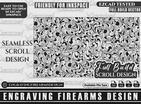 Engraving Firearms Design Seamless Scroll Pattern - Etsy