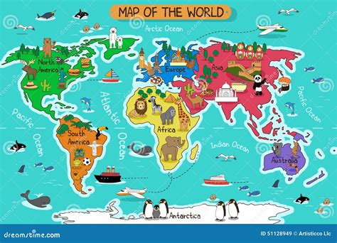 Top 105 + World map cartoon - Delhiteluguacademy.com