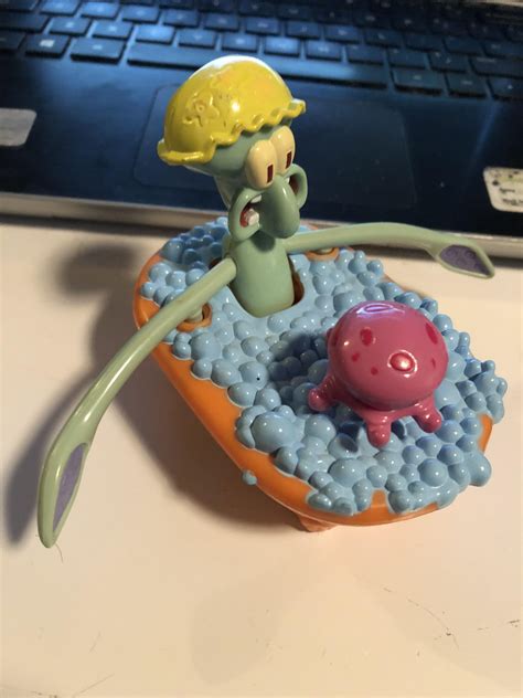 An old Squidward Burger King kids meal toy from 2001 : r/spongebob