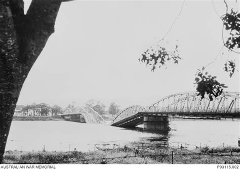 Hue, Vietnam. c. February 1968. The main bridge over the Perfume River ...