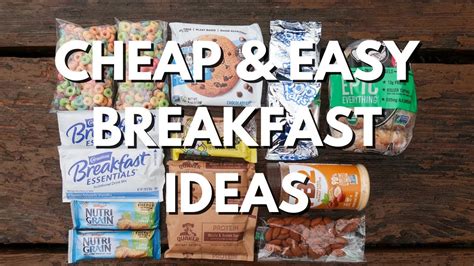 GROCERY STORE BACKPACKING FOOD | Cheap & Easy Breakfast Ideas - YouTube