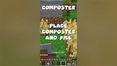 How to Make a Minecraft Composter to get Bone Meal! 😎😎 #shorts - YouTube