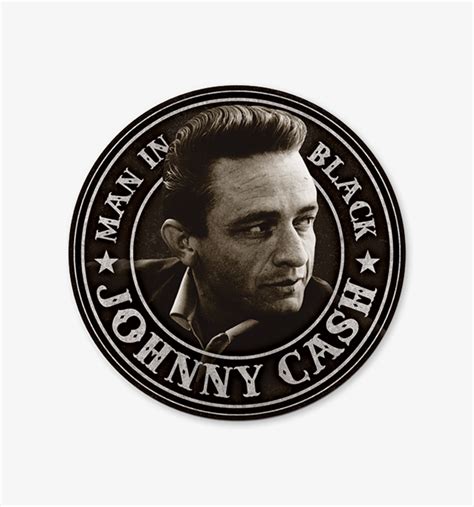 Johnny Cash Man in Black Round – American-Store