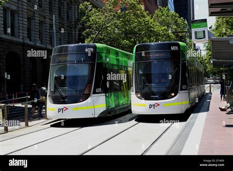 Melbourne Modern City Trams in Melbourne City Australia Stock Photo - Alamy