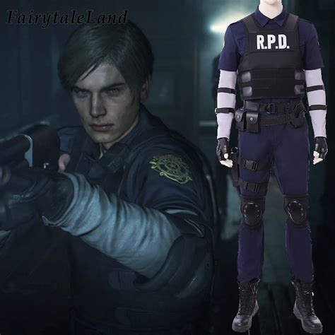 Resident Evil 2 Remake Leon Cosplay Costume Halloween costumes Leon Scott Kennedy Costume ...