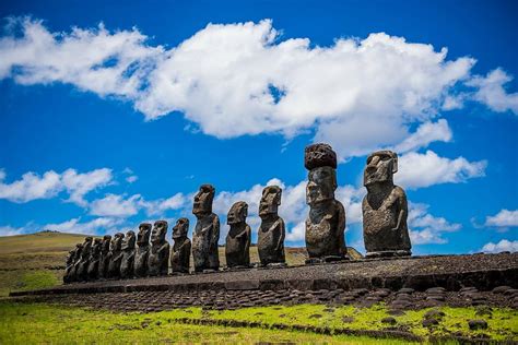 HD wallpaper: moai sunrise easter island statue chile rapa nui grass ...