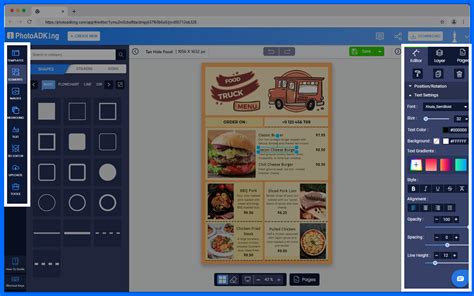 How to Design a Food Truck Menu Using Templates? - PhotoADKing