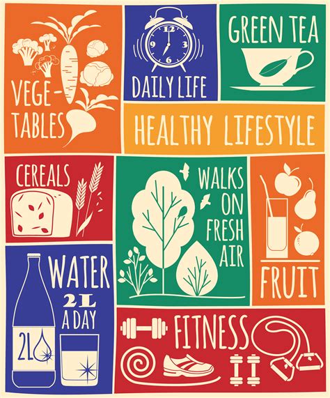 Healthy lifestyle Icons set 300454 Vector Art at Vecteezy