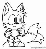 Tails Baby Coloring Page  Free Printable Pages sketch template