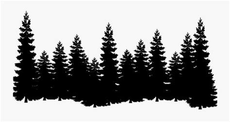 Treeline Trees Forest Silhouette Treesilhouette - Pine Tree Silhouette Png , Free Transparent ...