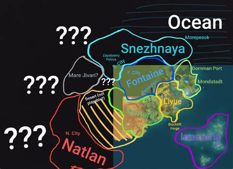 Purely Speculative Final Map Of Teyvat Genshin Impact Hoyolab ...