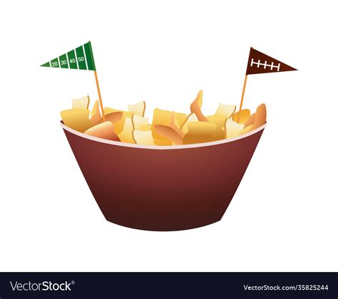 Potatoes chips snacks isolated icon Royalty Free Vector