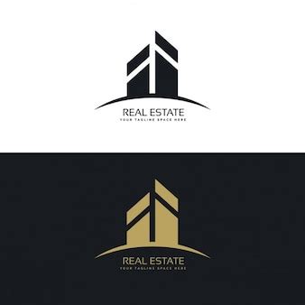 Free Vector | Black and gold real estate logo