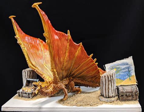 [OC][ART] Just finished a Nolzur’s Marvelous Miniature: Brass Dragon ...