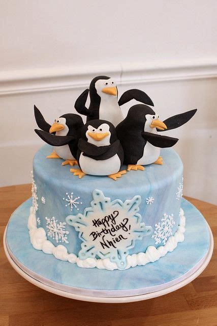 Penguin Birthday Custom Cake