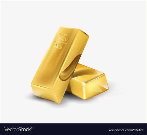 Gold bar Royalty Free Vector Image - VectorStock