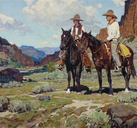 Vintage Western Painting Vintage Oil Cowboys Riding Horses - Etsy