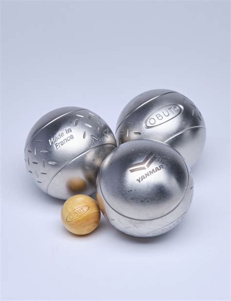 Set of 3 pétanque balls stainless steel