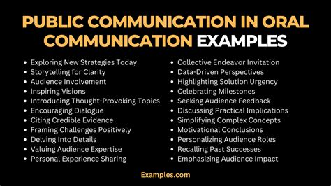 Public communication in Oral Communication - 29+ Examples, How to Improve