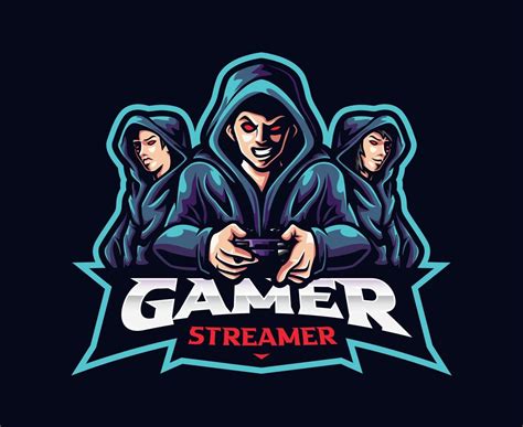 Streamer gamer mascot logo design 9682267 Vector Art at Vecteezy