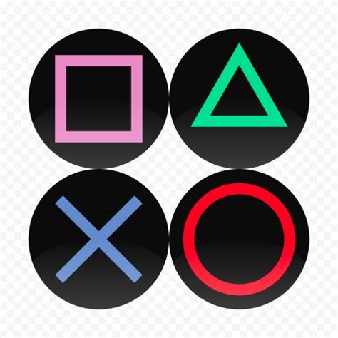 Sony PlayStation Controller Buttons Icons HD PNG | Playstation ...