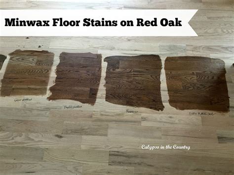 Minwax Floor Stains on red oak - Special Walnut, English Chestnut, Provincial and Early American ...