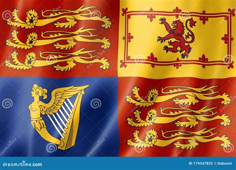 The Royal Standard Flag of the UK Stock Illustration - Illustration of patriotism, design: 179547825