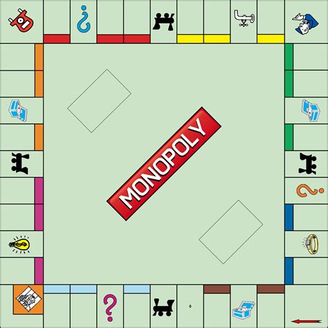 Blanko Monopoly Brettspiel Vorlage Custom Monopoly Template Spiel ...