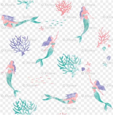 Watercolor Mermaids - Watercolor Mermaid PNG Transparent With Clear Background ID 287105 | TOPpng