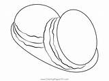 Macaron Coloring Pages sketch template