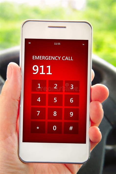 Hand Holding Mobile Phone with Emergency Number 911 Stock Photo - Image of mobile, phone: 42242114