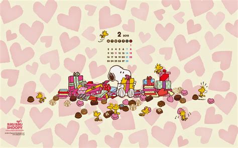 I love Kawaii: Snoopy February 2015 Wallpaper Calendar