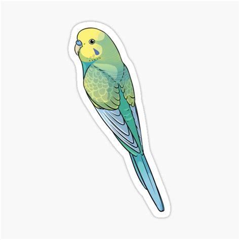 "Rainbow Budgie" Sticker for Sale by KeesKiwi | Redbubble