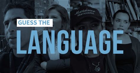 The Language Guessing Game — New York Edition