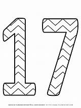 Printable Number 17 Coloring Page  Images And Photos Finder sketch template