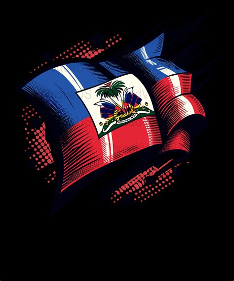 Haitian Flag Art T-shirt, Digital Download Haiti Flag Design, Patriotic ...