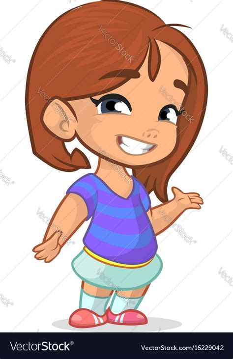 Cartoon cute girl Royalty Free Vector Image - VectorStock