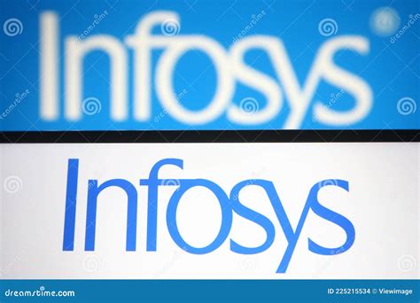 Infosys Limited logo editorial stock image. Image of background - 225215534