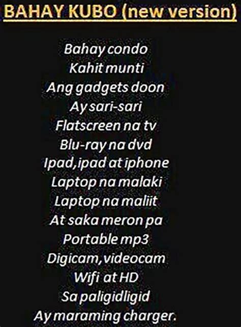 Quotes Republic: Bahay Kubo (new version)