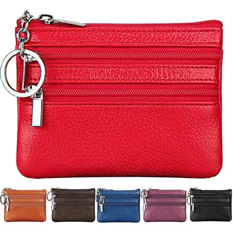 1pc Women's PU Leather Coin Purse Fashion Small Zipper Bag Mini Wallet Pocket Credit Card Case ...