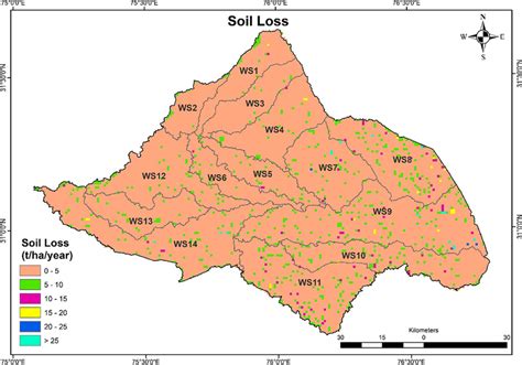 Soil erosion severity map of lower Sutlej sub-basin of Punjab ...