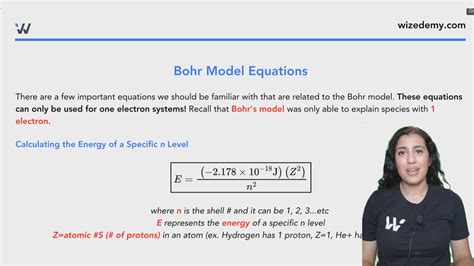 Bohr Model Equations - Wize University Chemistry Textbook | Wizeprep